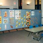 Screenflex Display Boards divide a Sunday School Classroom
