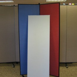 Red, white and blue room divider panels