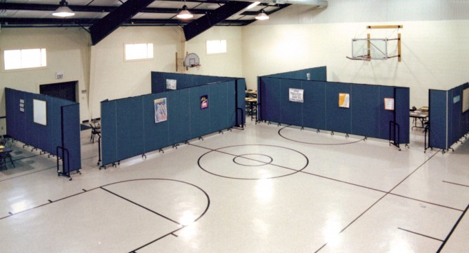 Creating Classrooms in a Gym Is a Snap When You Use Screenflex Room Dividers