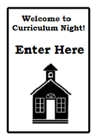 School Open house/curriculum Night directional sign