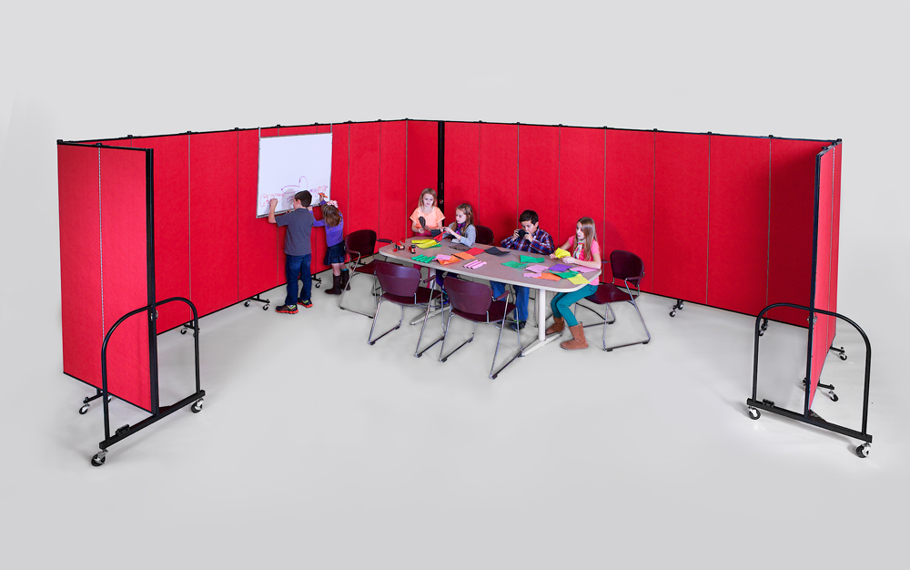 Enhance your portable classroom with a hanging markerboard