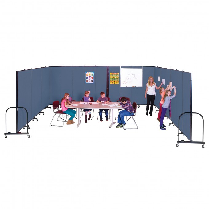 Flexible walls create a temporary classroom